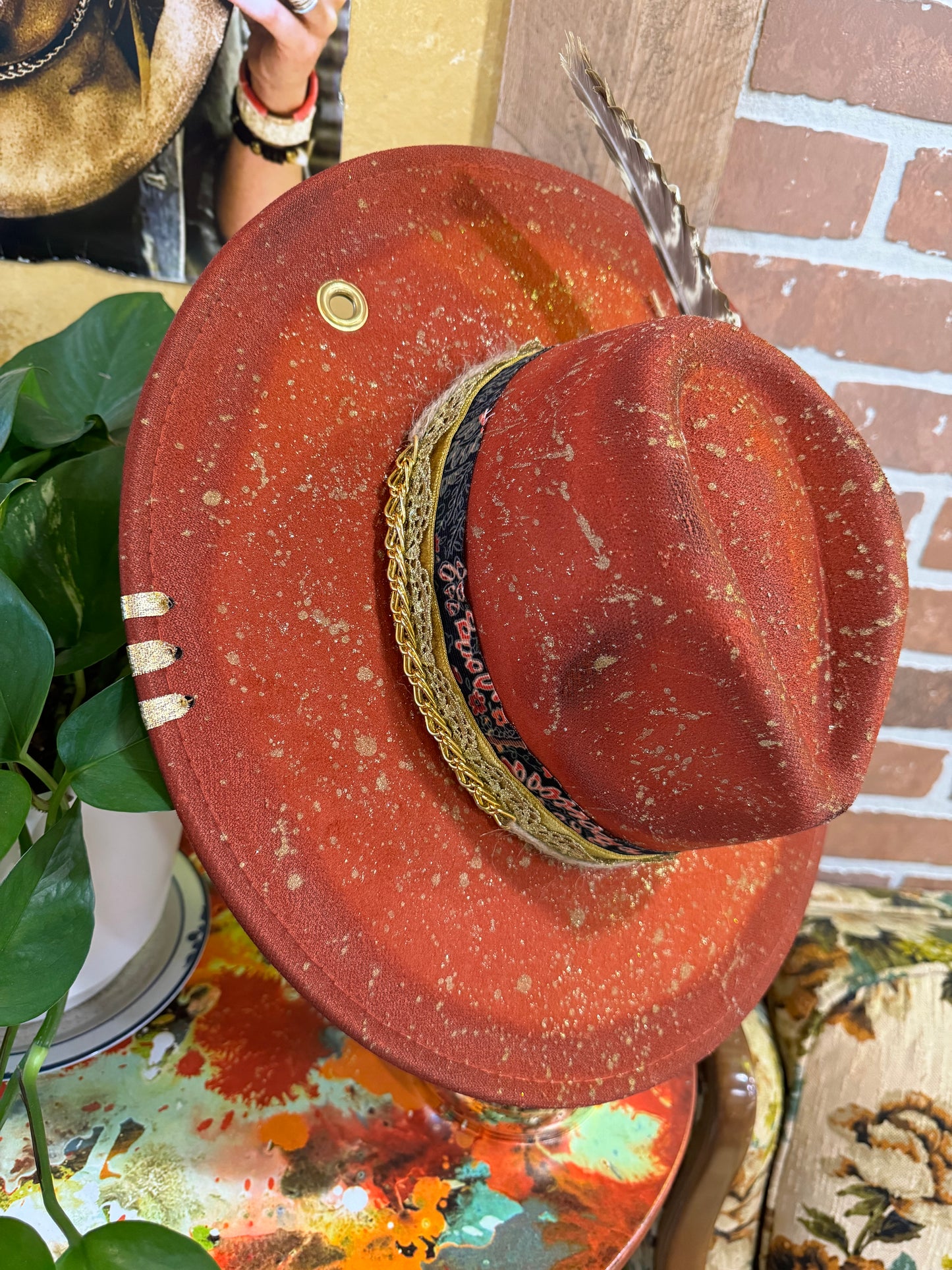Red Shimmer Hat
