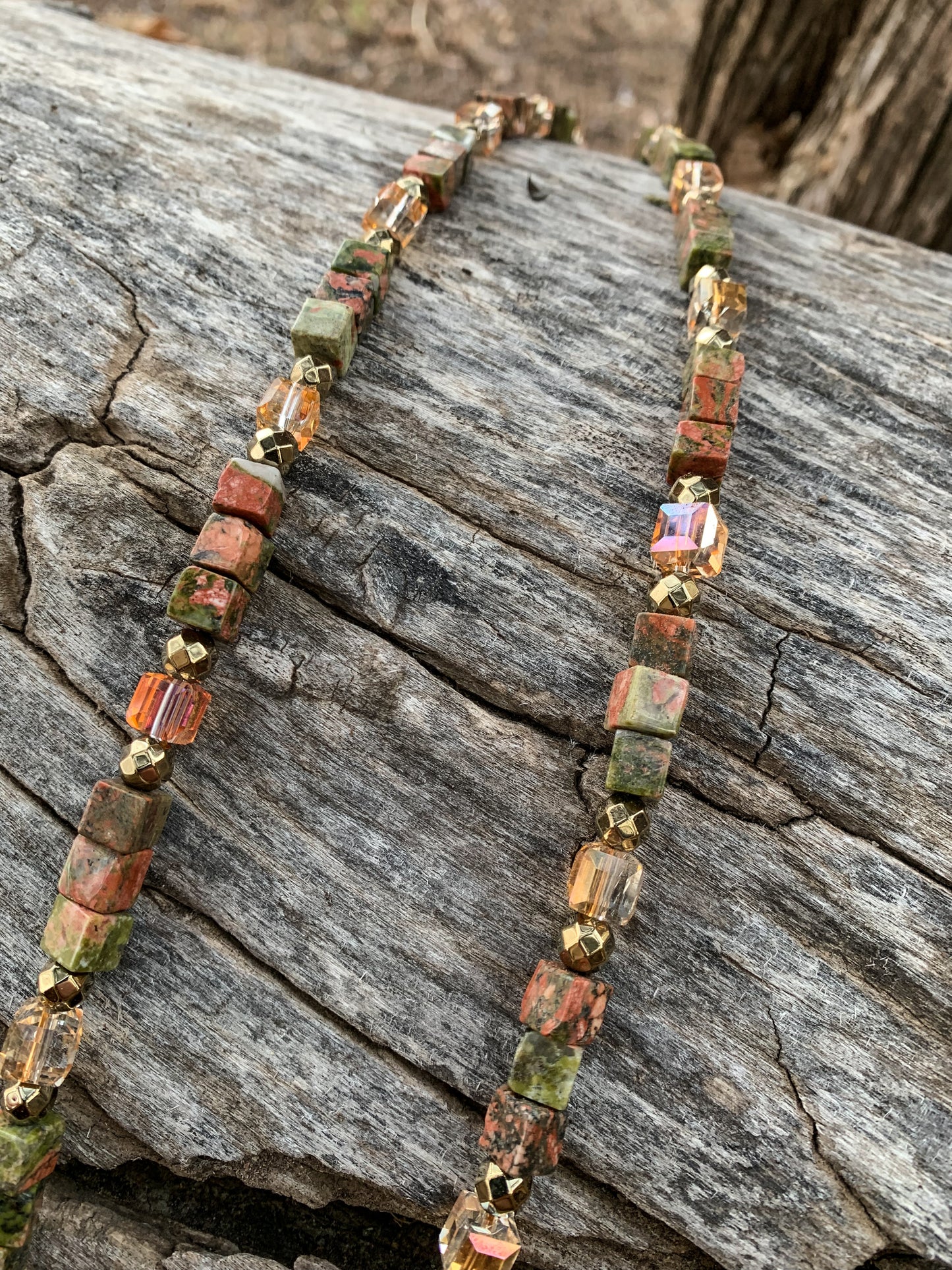 Square Garden Antler Necklace