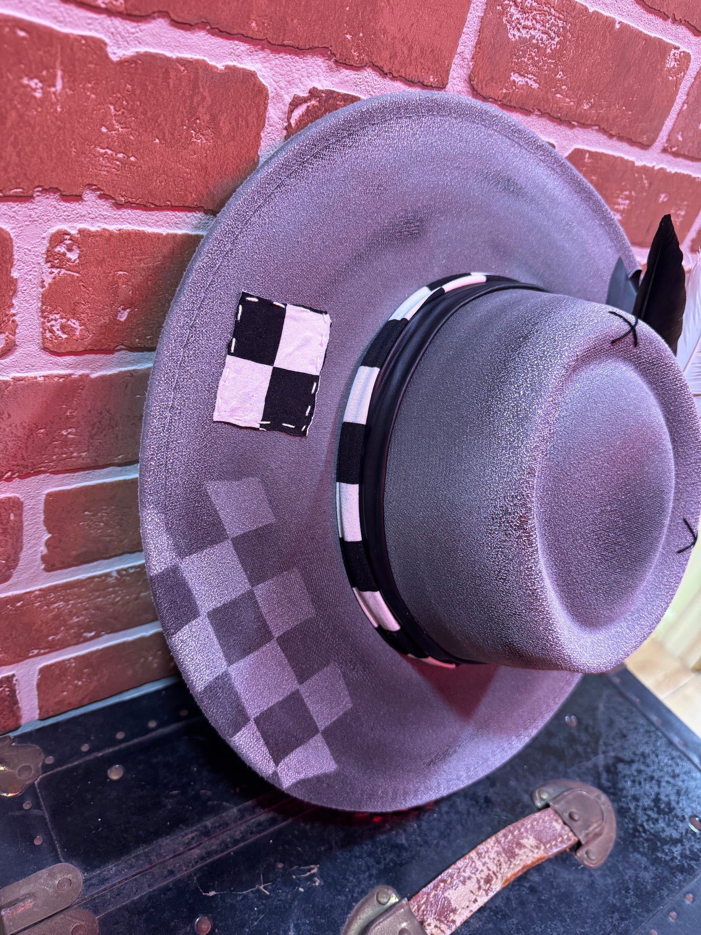 B&W Checkered Hat