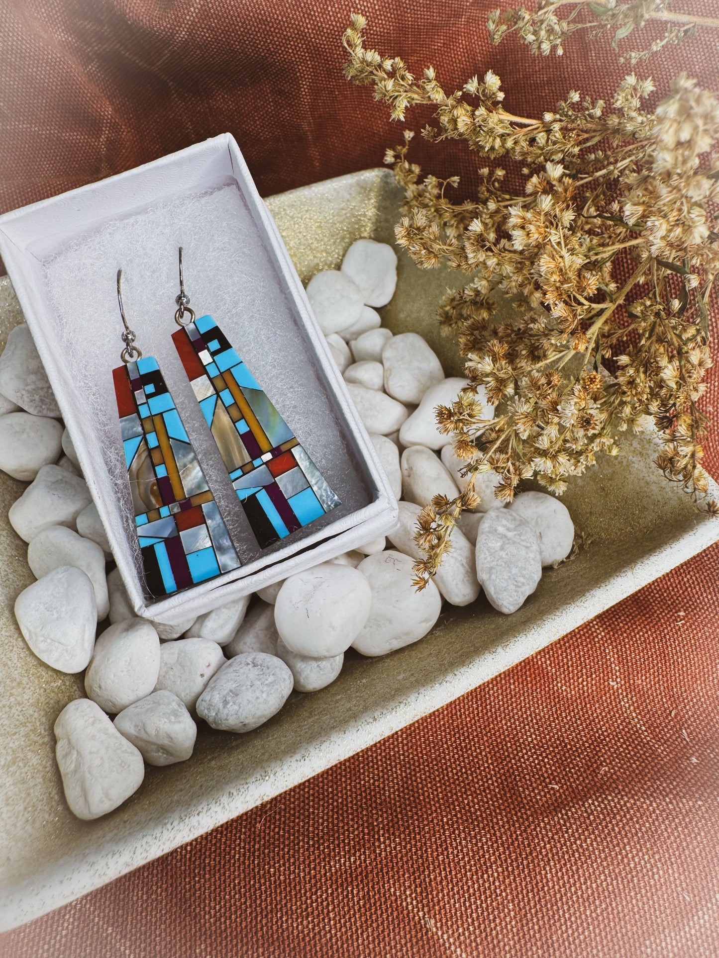 Geo Turquoise Earrings