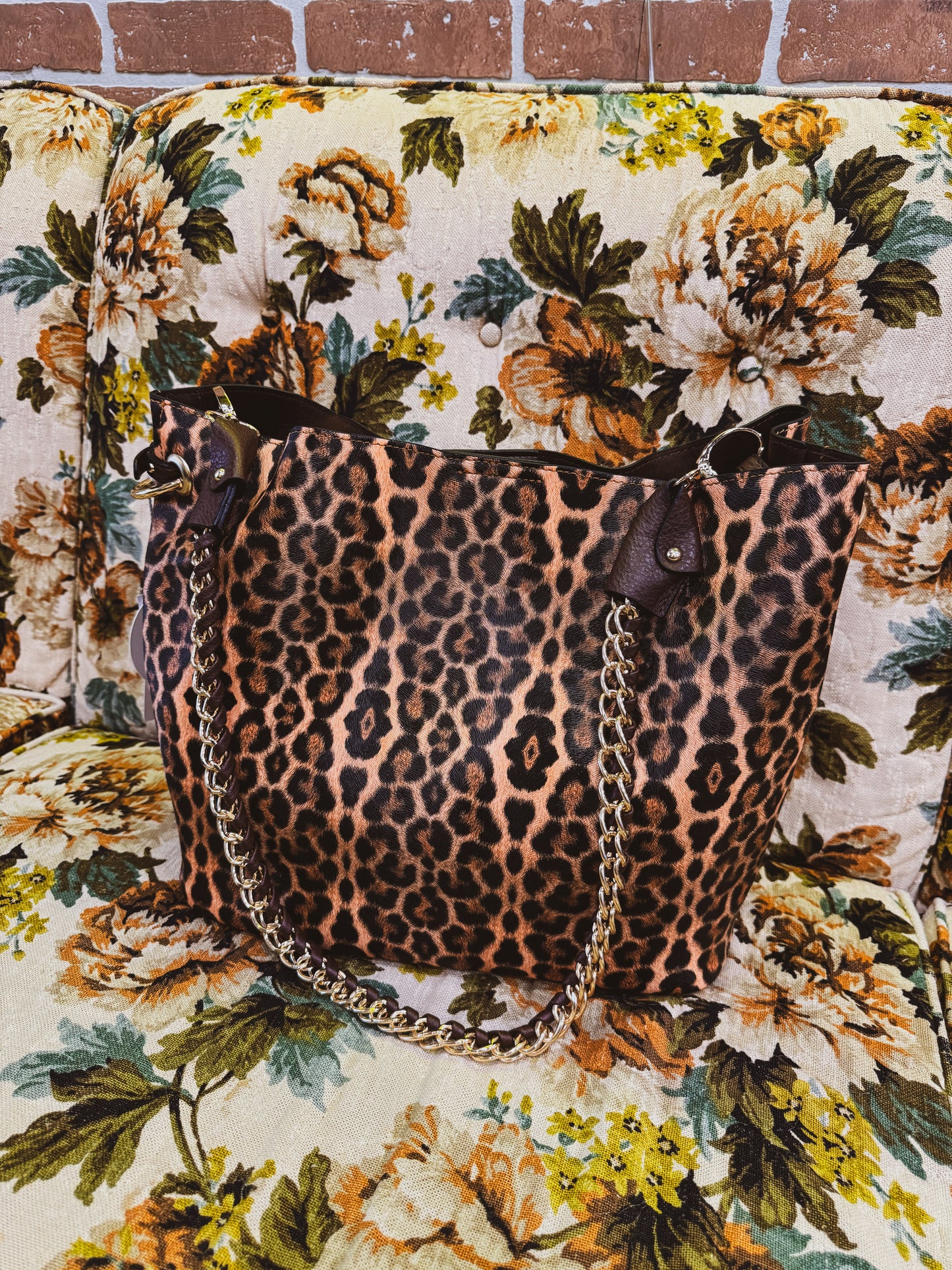 Leopard Chain Purse