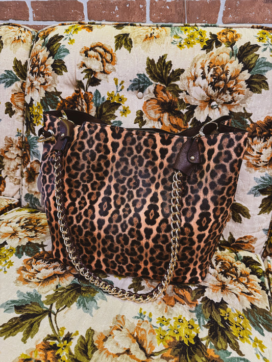 Leopard Chain Purse