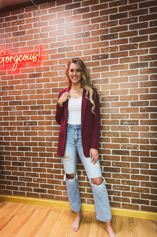 Burgundy Blazer