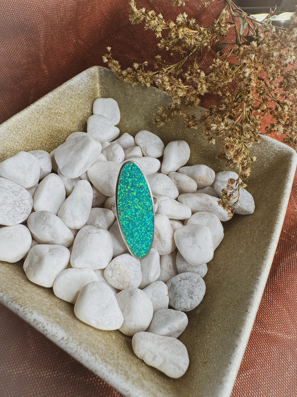 Lab Opal Ring