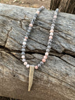 Foggy Pink Antler Necklace