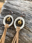 Tan Antler Earrings