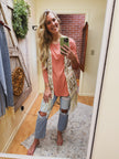 Tan Crochet Duster