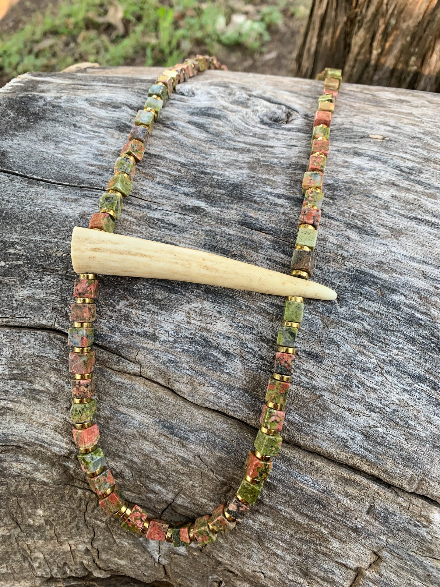 Square Forest Antler Necklace