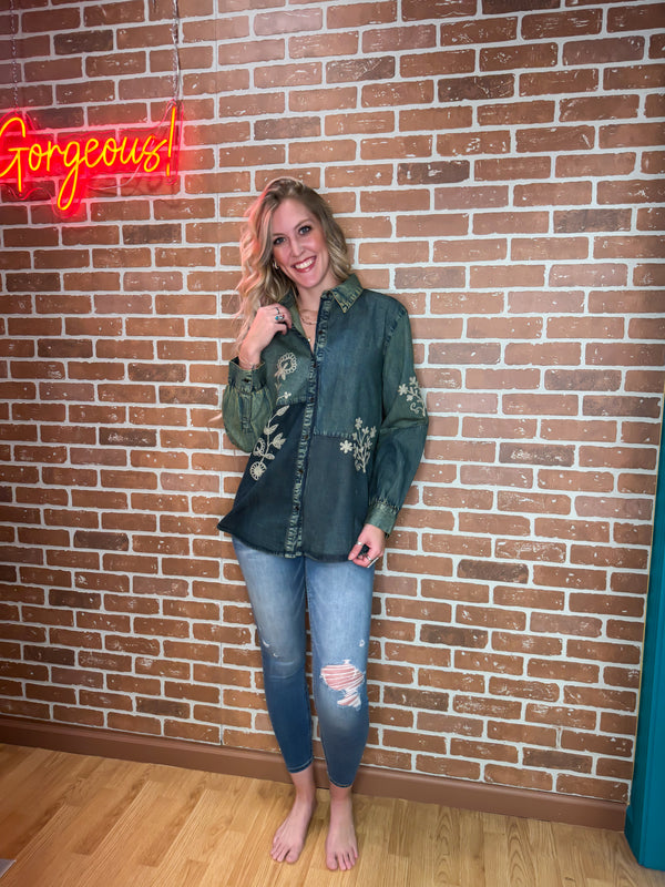 Vintage Denim Top by Young Threads