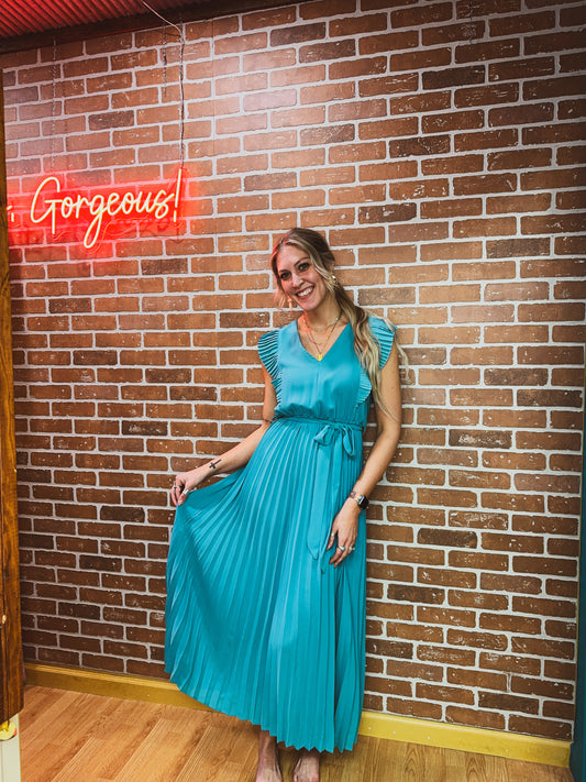 Pleated Maxi Dress