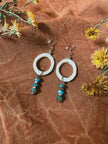 Turquoise Elk Antler Earrings