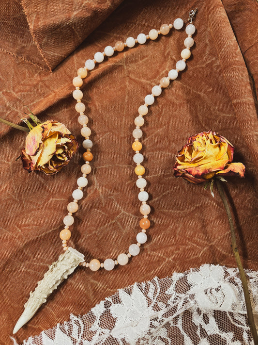 Peach Antler Necklace