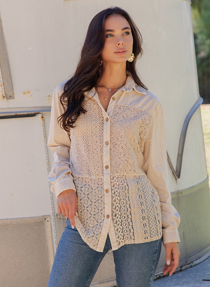 Boho Lace Top by Young Threads