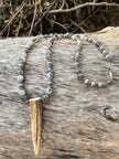 Grey Elk Antler Necklace