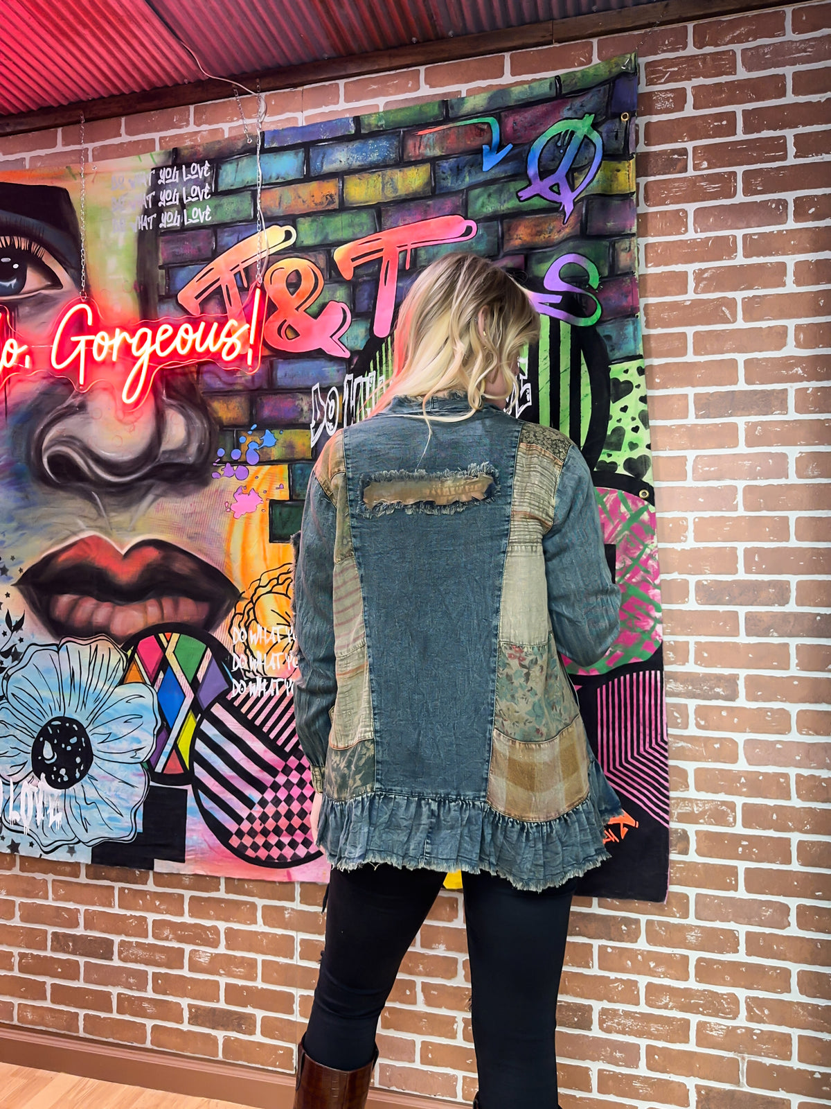 Jill Denim Cardigan by Young Threads