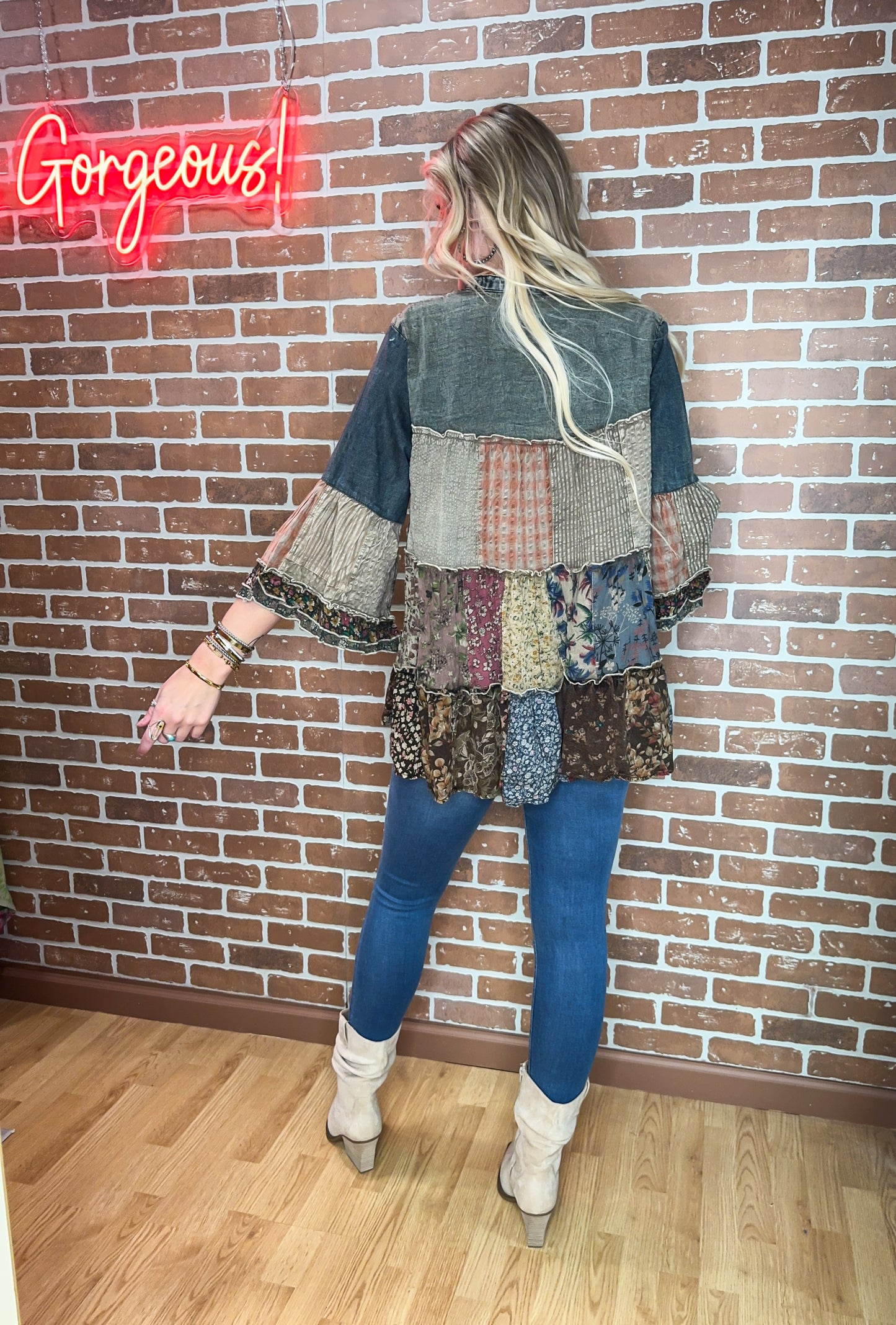 Artistic Patch Top by Young Threads