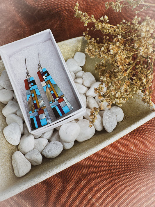 Geo Turquoise Earrings