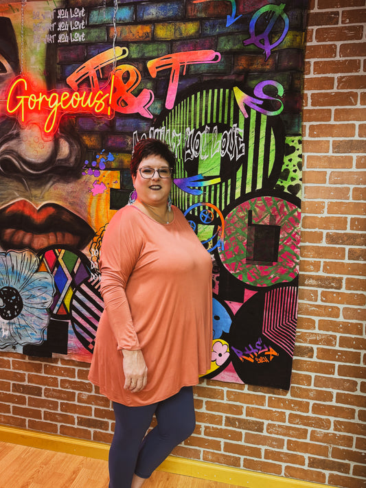 Peach Tunic Top