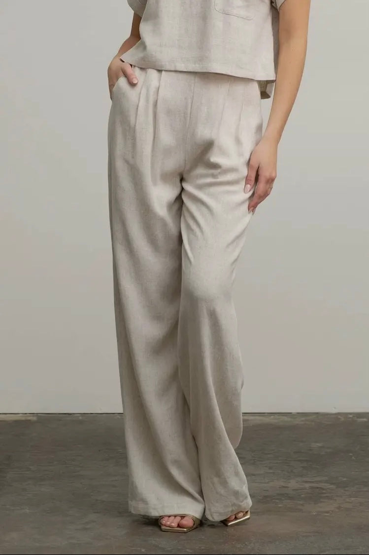 Pleated Linen Pants