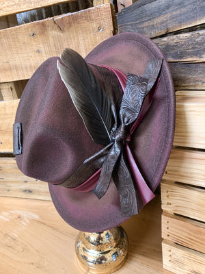 Leather & Rose Hat