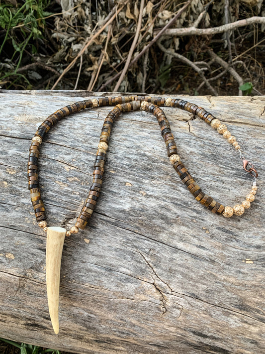 Golden Meteor Antler Necklace