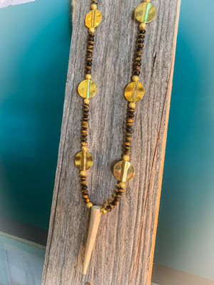 Egyptian Slab Antler Necklace