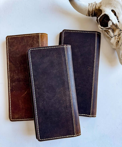 Tooled Leather Bi-Fold Wallet 