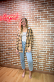 Camel Plaid Shacket