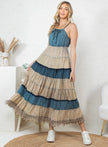 Denim Tiered Dress by Young Threads
