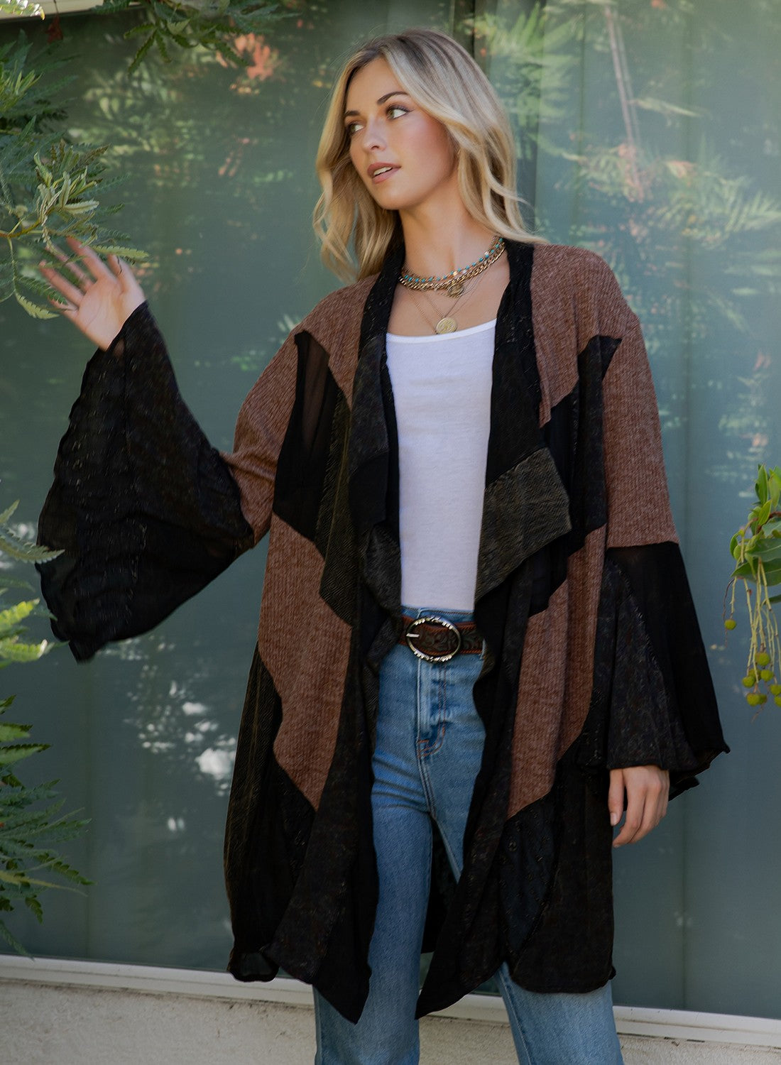 Patchwork Shrug by Young Threads