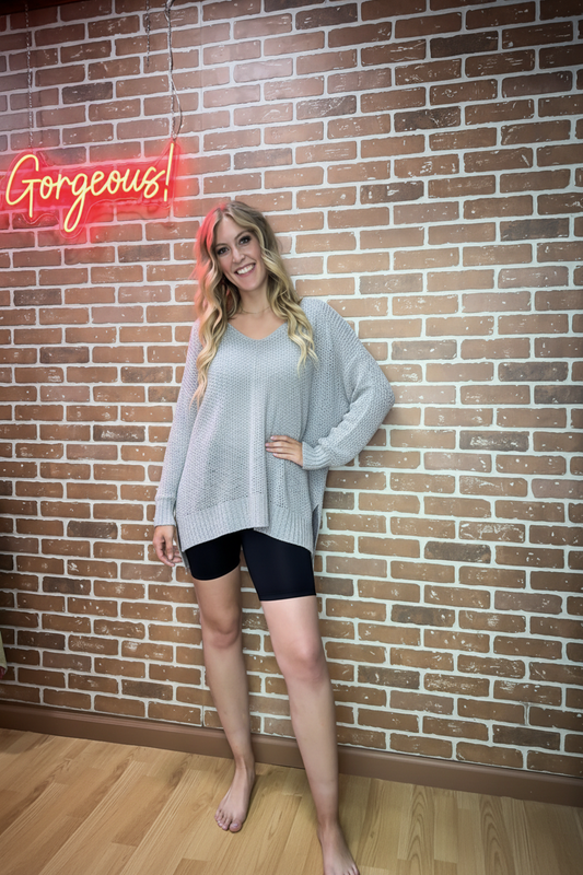 Grey Dolman Sweater