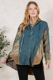 Hooded Denim Top by Young Threads