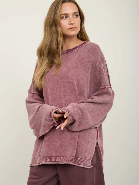 Raw edge Sweater