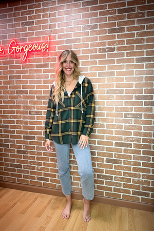 Green Plaid Shacket