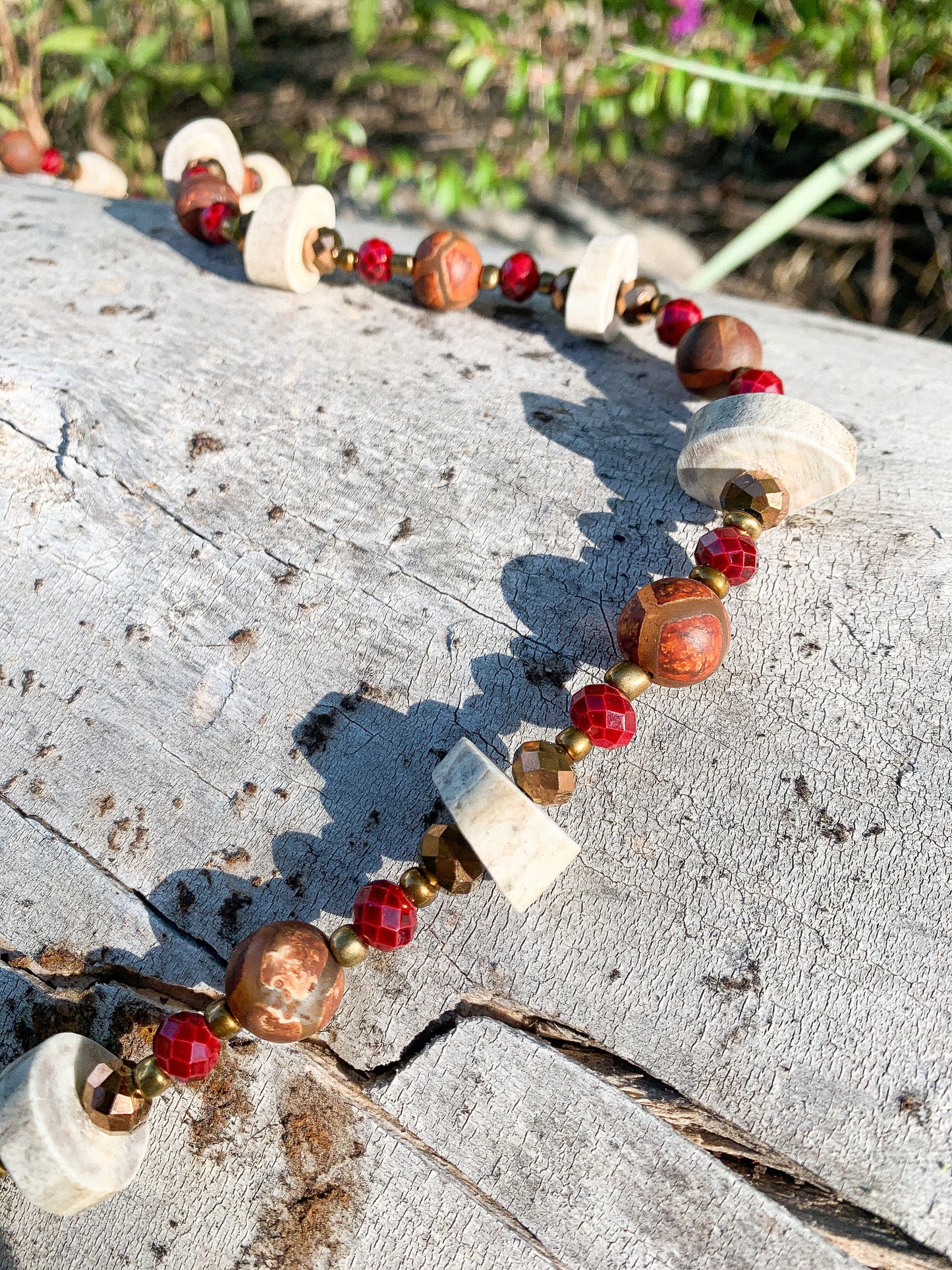 Red Desert Antler Necklace