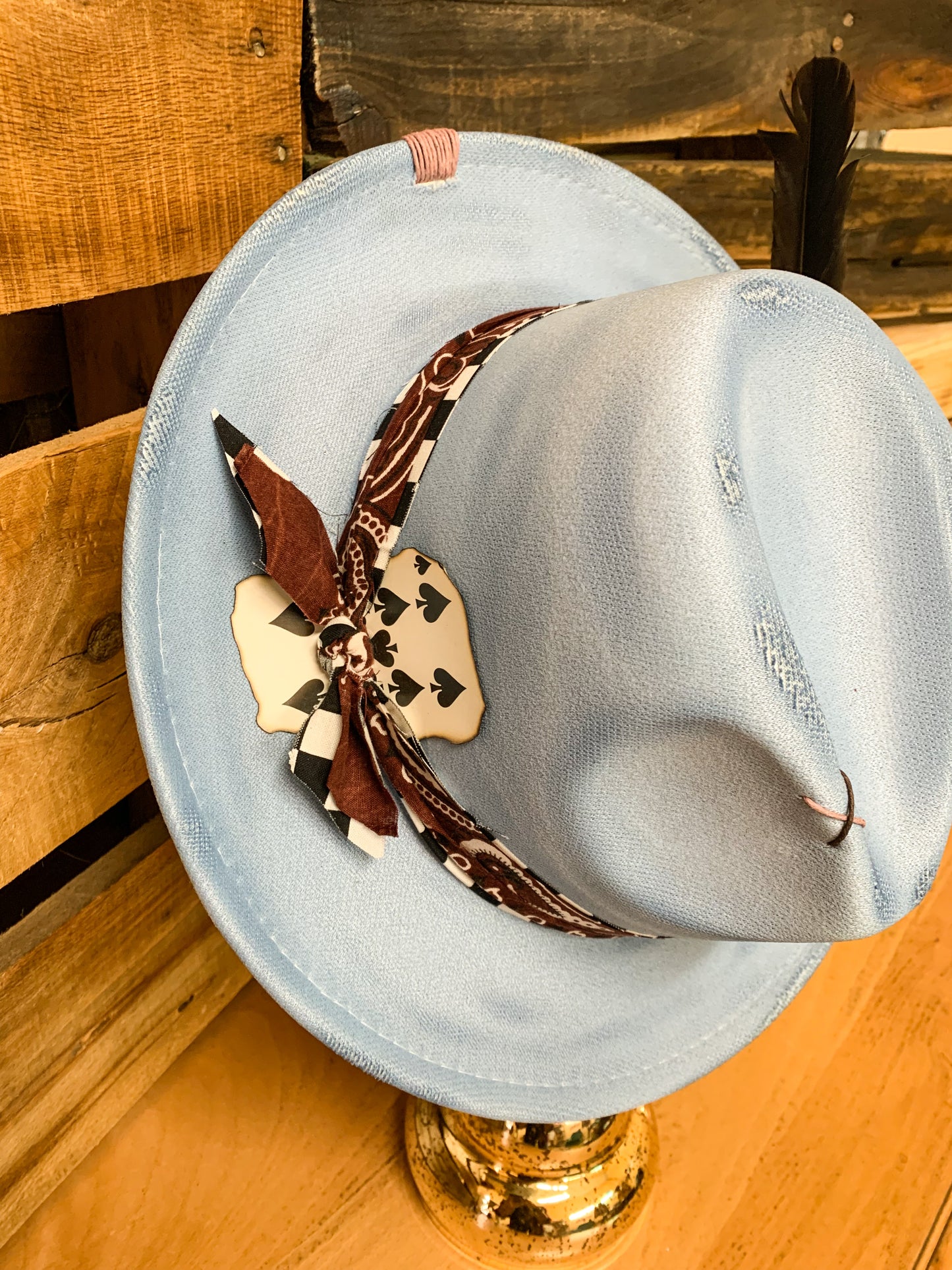 Checkered Feather Hat