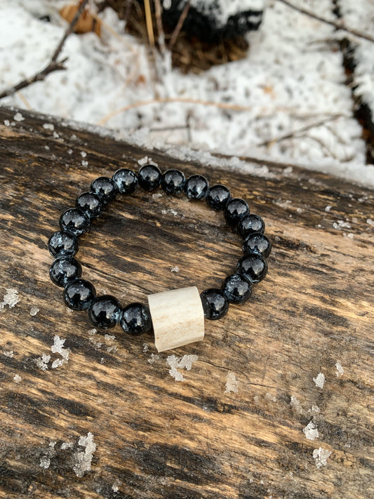 Black Pearl Antler Bracelet