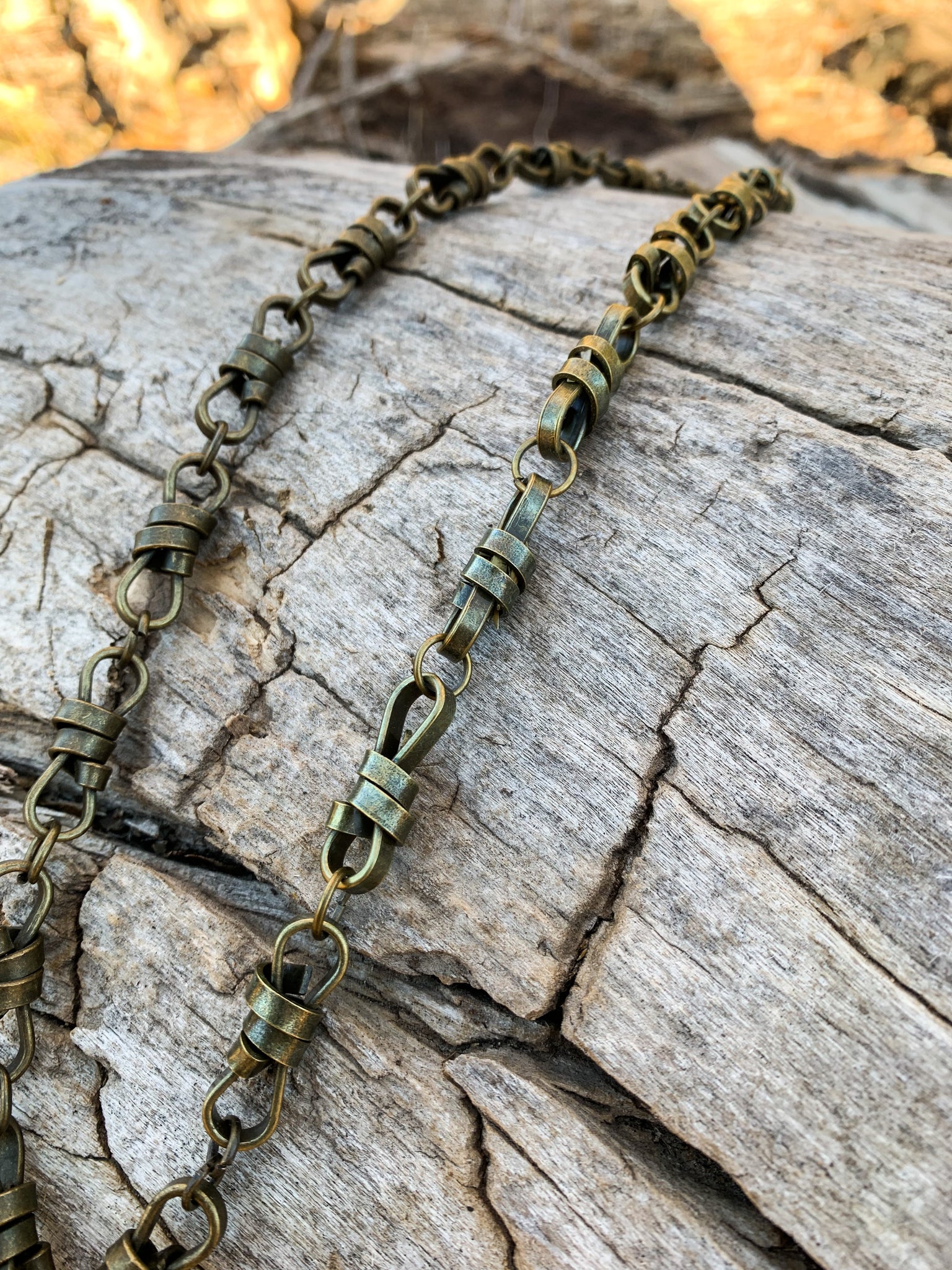 Wrapped Brass Antler Necklace