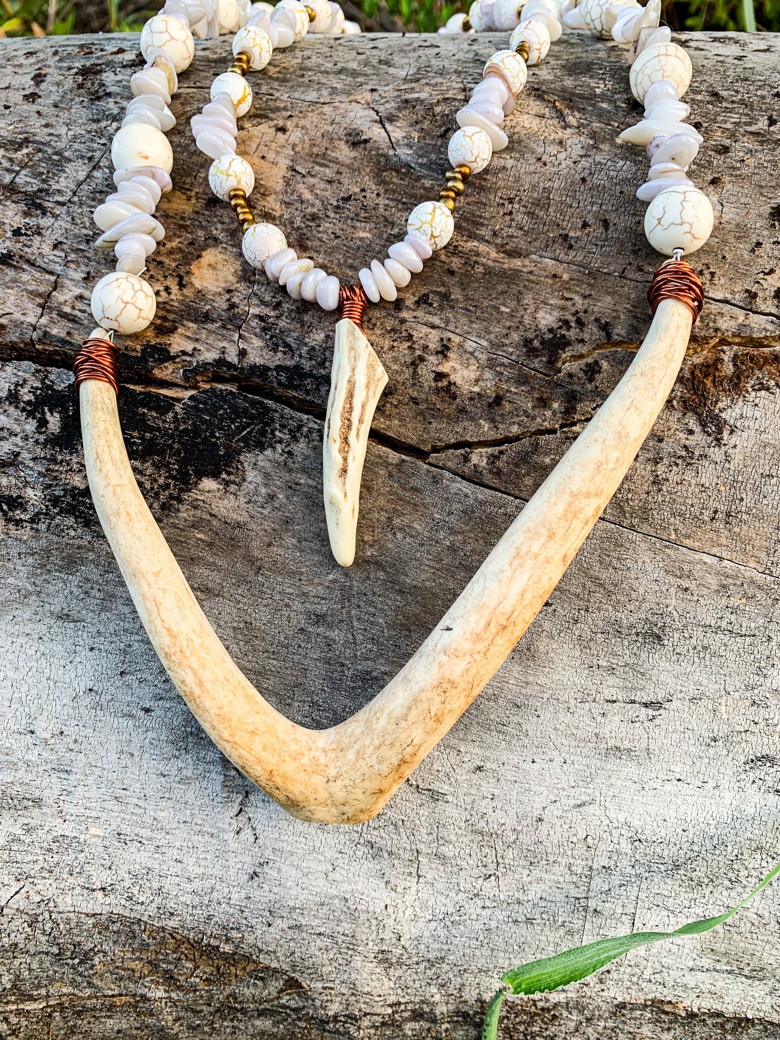 Marble Valley Antler Necklace