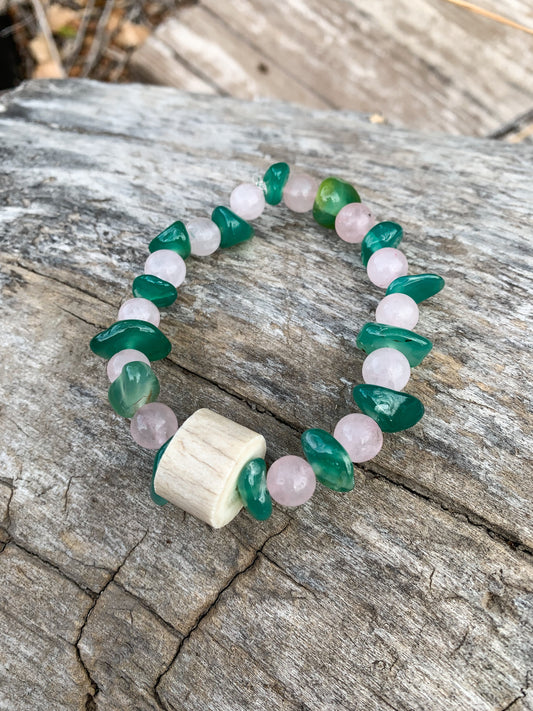 Glass Bead Antler Bracelet