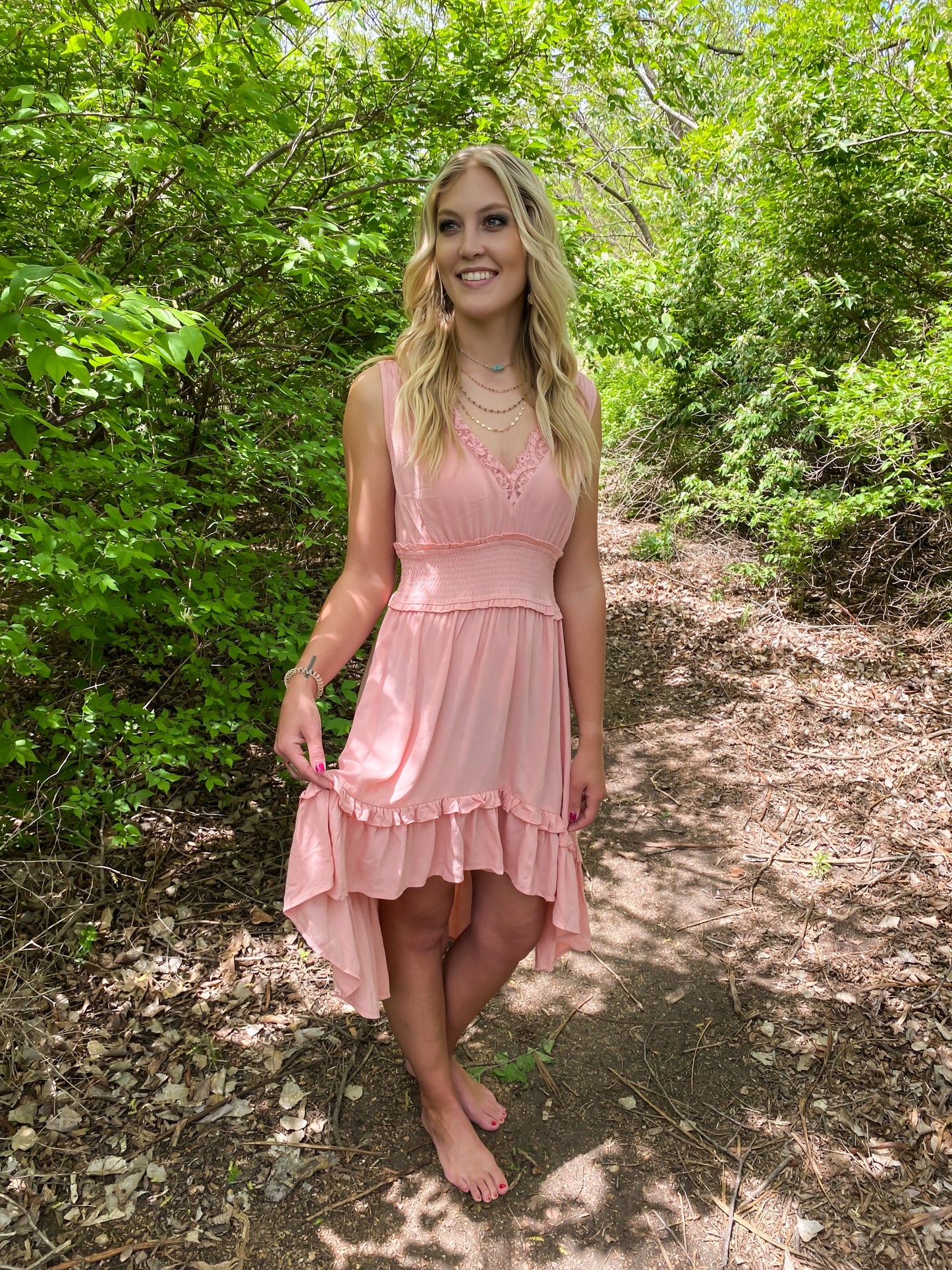 Blush High Low Dress