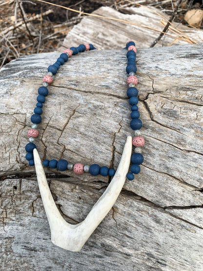 Moon Rock Antler Necklace