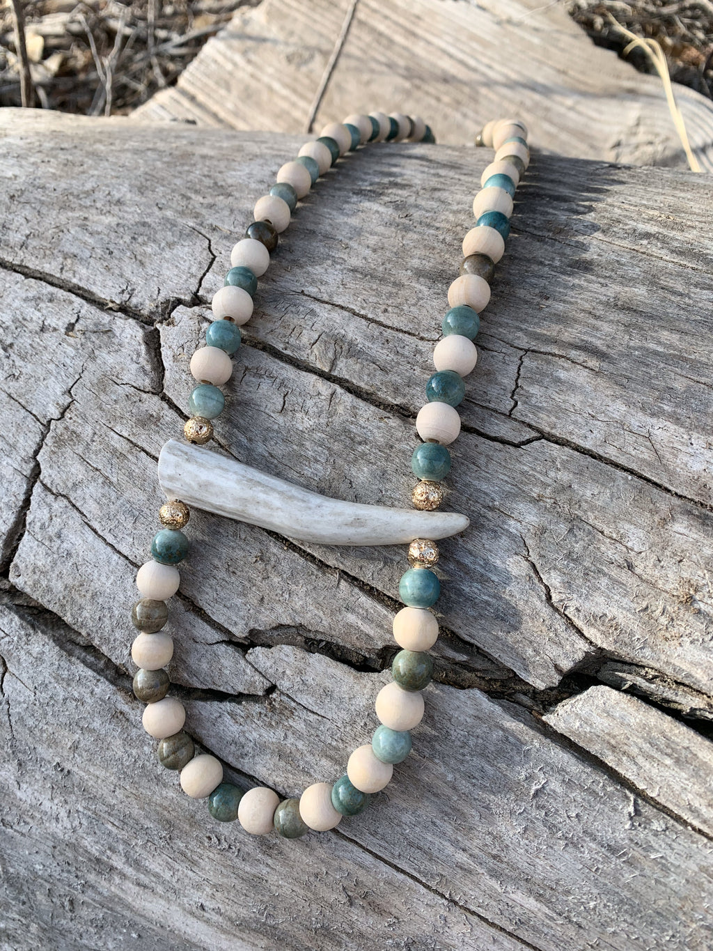 Calm Waters Antler Necklace