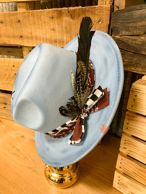 Checkered Feather Hat