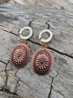 Copper Plate Earrings