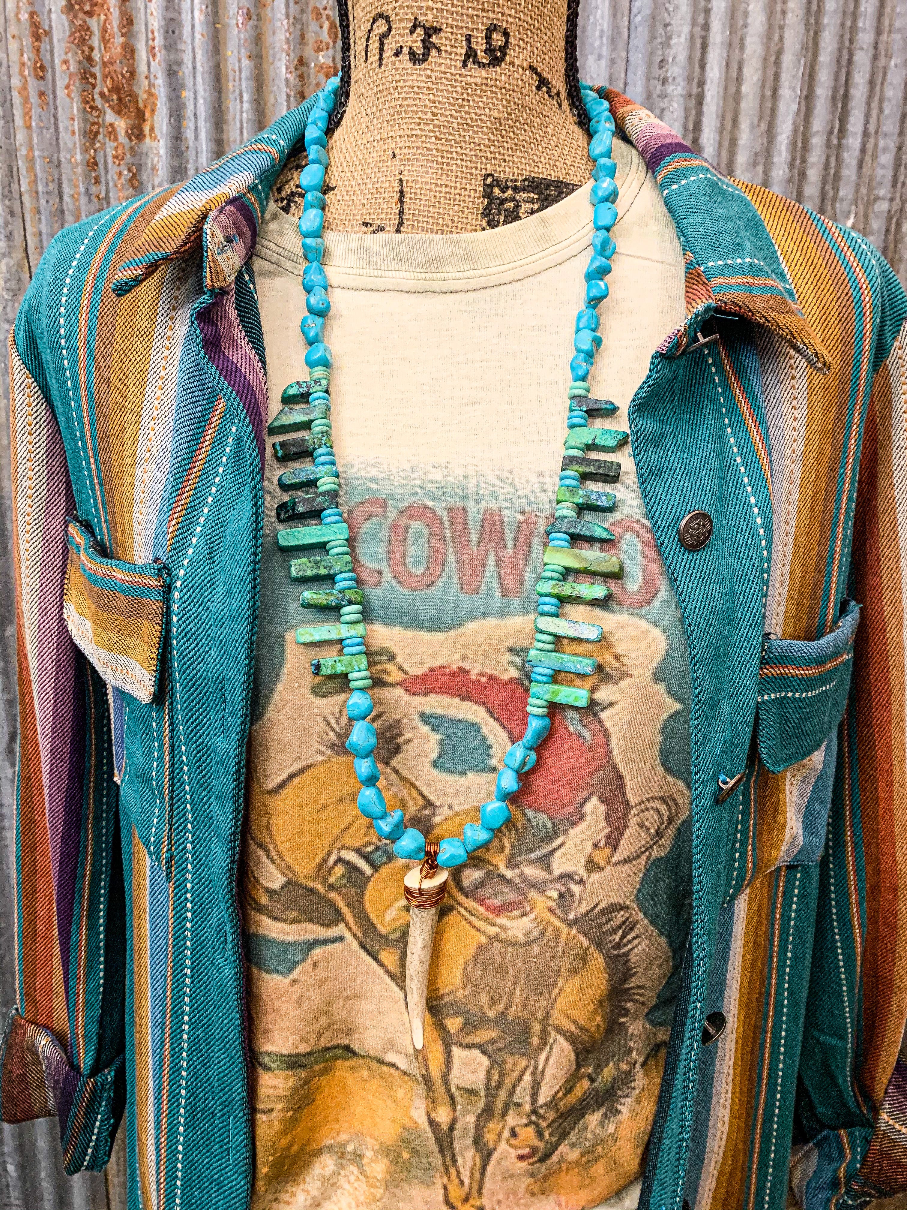 Gypsy Stag Antler Necklace