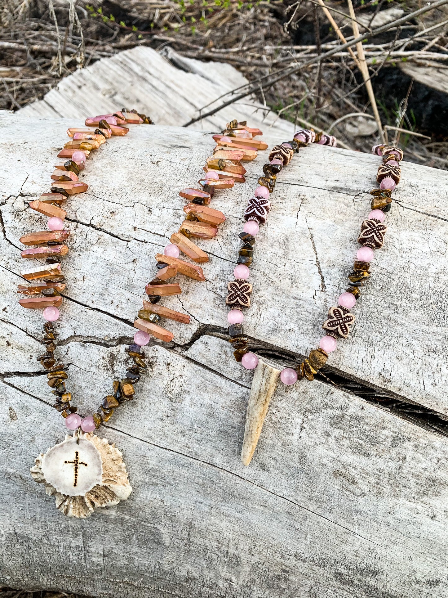 Beauty from Ashes Antler Necklace