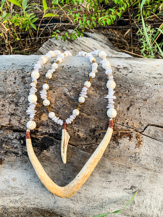 Marble Valley Antler Necklace