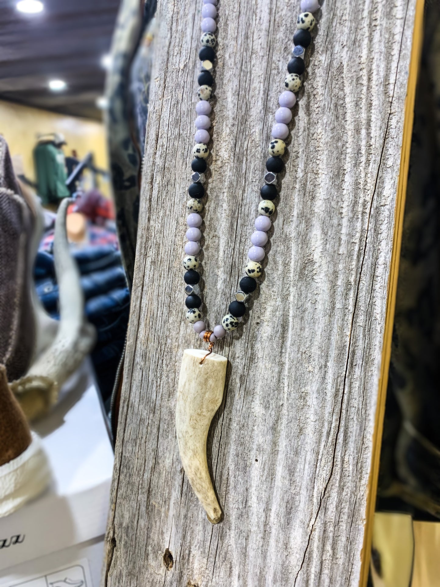 Lavender Fields Antler Necklace