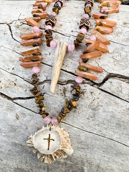 Beauty from Ashes Antler Necklace